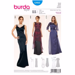 Burda Sewing Pattern 6866 Women 10-12-14-16-18-20-22 Dresses