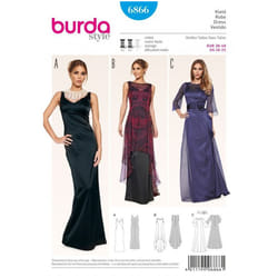 Burda Sewing Pattern 6866 Women 10-12-14-16-18-20-22 Dresses