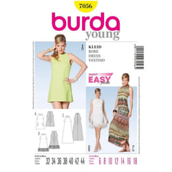 Burda Sewing Pattern 7056 Women Sizes: 6-18 Dresses