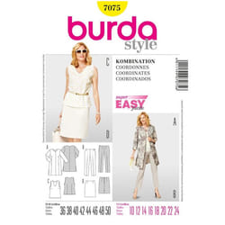 Burda Sewing Pattern 7075 Women Sizes: 10-24