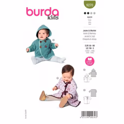 Burda Sewing Pattern 9270 Baby, Kids 1M-3 (56-98) Jackets, Coats