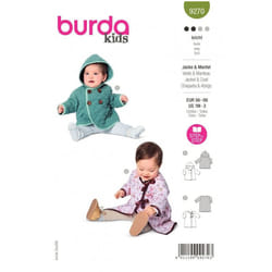 Burda Sewing Pattern 9270 Baby, Kids 1M-3 (56-98) Jackets, Coats