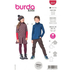 Burda Sewing Pattern 9272 Kids 5-10 (110-140) Tops, Dresses