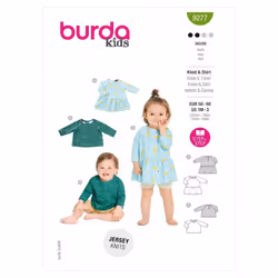 Burda Sewing Pattern 9277 Baby, Kids 56-98 Tops, Dresses