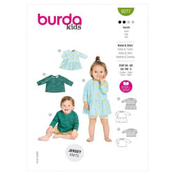 Burda Sewing Pattern 9277 Baby, Kids 56-98 Tops, Dresses