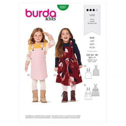 Burda Sewing Pattern 9287 Kids 104-146 Dresses, Pinafores