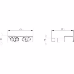 Siemens TRANSVERSE AUX. SWITCH 1NO + 1NC - Additional view 4