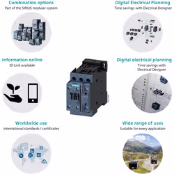 Siemens CONTACTOR,AC3:11KW 1NO+1NC 230V 50/60HZ - Additional view 7