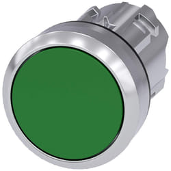 PUSHBUTTON  MOM  GRN  Flush