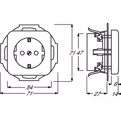Busch-Jaeger 2011-0-1342 socket-outlet CEE 7/3 White