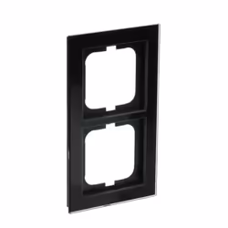 Busch-Jaeger 1722-245, Black, Glass, Screwless, Busch-Jaeger, Glossy, IP20