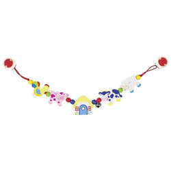 Goki Pram chain farm animals with clips baby hanging toy