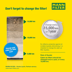 Original MANN-FILTER Interior Filter CUK 26 007 â Pollen filter with active charcoal â For passenger cars