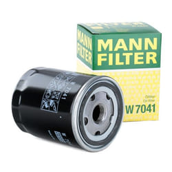 MANN-FILTER W 7041 Oil filter 3/4-16 UNF-1B with one anti-return valve Spin-on Filter NISSAN: CHERRY 2 Coupe, Bluebird Hatchback, TERRANO 2