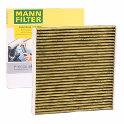 Pollen filter; MANN-FILTER; Activated Carbon Filter with polyphenol, with antibacterial action, Particulate filter (PM 2.5), ...