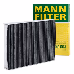 Pollen filter; MANN-FILTER; Activated Carbon Filter 250 180 35; for RENAULT, NISSAN, MERCEDES-BENZ; 272774BC0AA129, 272774BC1 ...