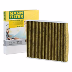 Pollen filter; MANN-FILTER; Activated Carbon Filter with polyphenol, with antibacterial action, Particulate filter (PM 2.5), ...