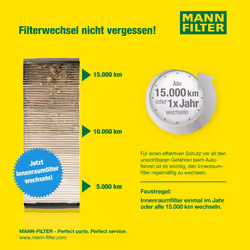 Mann-Filter CU 6724 Cabin Filter for select BMW models
