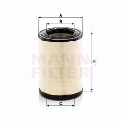 Air filter; MANN-FILTER; 426 317 Filter Insert; for RENAULT TRUCKS, VOLVO; 7421337443, 21337443, 21337557