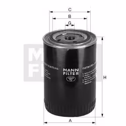 Oil filter; MANN-FILTER; M22x1.5 Spin-on Filter; 32004133, 32004133A, 32004134, 320B4420, 12750600