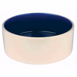 TRIXIE 2452, Dog, Ceramic, Blue, Cream, Pet feeding bowl, Monochromatic, 2.3 L