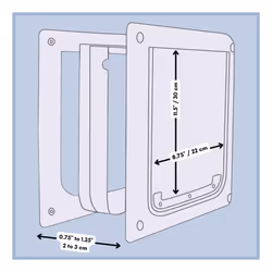 Trixie Pet Products 2-Way Locking Dog Door  Small to Medium Dogs  White