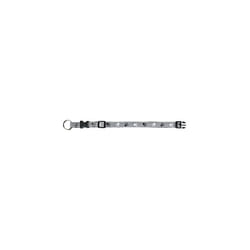Trixie Silver Reflective Dog Collar, Size: M-l: 35-55cm/20mm, Black/grey - -  silver collar reflect sizes trixie dog various new grey paws 4