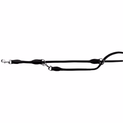 TRIXIE 16321, Dog, Black, Cord, Leather, 2 m