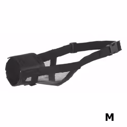 TRIXIE Muzzle with Net Insert, Dog, M, Black, Monochromatic, Polyester, Border Collie