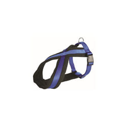Trixie Premium Touring Dog Harness, 60 - 90cm x 25 Mm, Blue - Harness Fleece -  harness trixie dog premium touring fleece padded blue soft adjustable