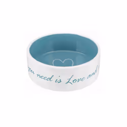 Trixie "All You Need is Love & a Pet Dog" Ceramic Bowl - 0.8 L / 16 cm