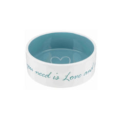 Trixie "All You Need is Love & a Pet Dog" Ceramic Bowl - 0.8 L / 16 cm