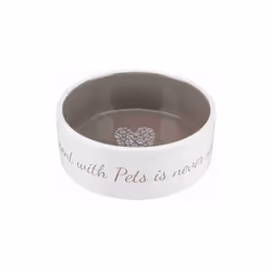 Trixie "Time Spent with Pets is Never Wasted" Ceramic Bowl - 0.8 L / 16 cm