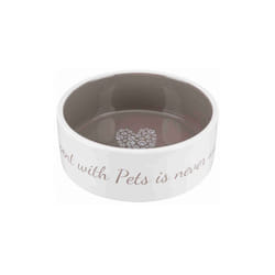 Trixie "Time Spent with Pets is Never Wasted" Ceramic Bowl - 0.8 L / 16 cm