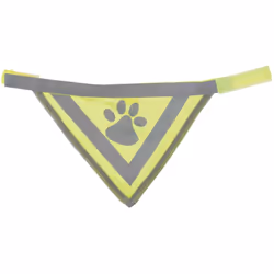 TRIXIE Neckerchief, S/M, Polyester, Grey, Yellow, Image, 29 - 42 cm, Velcro