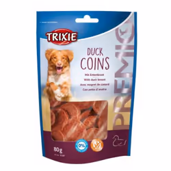 TRIXIE PREMIO Duck Coins, Adult, Duck, 80 g
