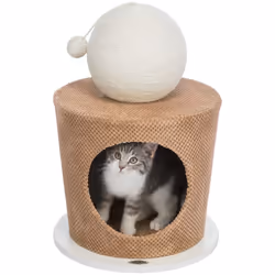 TRIXIE 44413, Cat scratching ball, Freestanding, Taupe, Wood, Jute, 36 cm