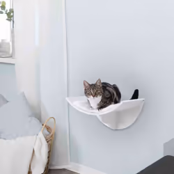 TRIXIE Lorena Wall Mount Perch  Cat Shelf  Cat Bed  Cat Lounger  Cat Furniture - White