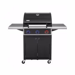 New Keansburg 3 Burner with Turbo Zone Barbecues - Stainless Steel - L63 x W136 x H114 cm - Black/Silver