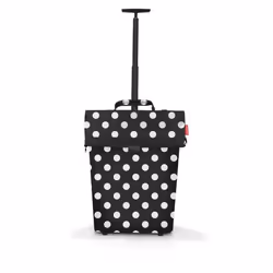 Reisenthel Shopping Bags, Trolley bag, Black, White, Polyester, Pattern, Dot pattern, 2 wheel(s)