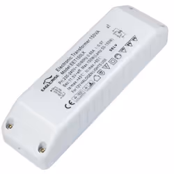 Electronic Halogen Transformer 230 V to 12 V 50-150 Watt with Overload Protection and Temperature Safety 160 x 46 x 33 mm 1 T ...