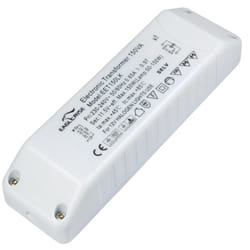 Electronic Halogen Transformer 230 V to 12 V 50-150 Watt with Overload Protection and Temperature Safety 160 x 46 x 33 mm 1 Transformator