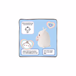 Cuddly Toy Molang with a Rainbow Heart 12 cm I Lovable Social Media & TV Star to Cuddle, Play & Love â 48223