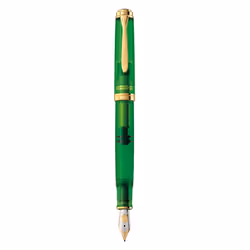 Pelikan Souverän 800 Green Demonstrator, Gold, Green, Cartridge filling system, Resin, Gold plated metal, Bold, Gift box