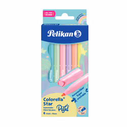 Pelikan 822282, Fine, 6 colours, Assorted colours, Bullet tip, Fibre, Multicolour