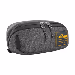 Toiletry Bag Square Zip Pouch S (1L) - Hinged Wash Bag with 2 Zip Mesh Pockets PFC/PFAS-Free - 8 x 19 x 7 cm (Black)