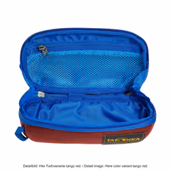 Toiletry Bag Square Zip Pouch S (1L) - Hinged Wash Bag with 2 Zip Mesh Pockets PFC/PFAS-Free - 8 x 19 x 7 cm (Black)