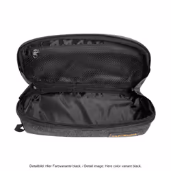 Square Zip Pouch M (2L) - Folding Toiletry Bag with 2 Zipped Mesh Pockets - PFC/PFAS Free - 10 x 25 x 9 cm (Grey), Grey, 10 x 25 x 9 cm, Large Flap