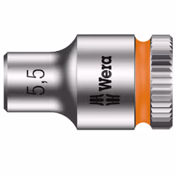 Wera 003504 Zyklop Socket 1/4in Drive 5.5mm