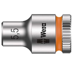 Wera 003504 Zyklop Socket 1/4in Drive 5.5mm